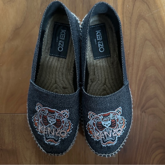 KENZO Tiger Logo Espadrilles Slip On Loafers - Picture 4 of 4